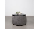 Tesoro Grey Ottoman - Ornate Home