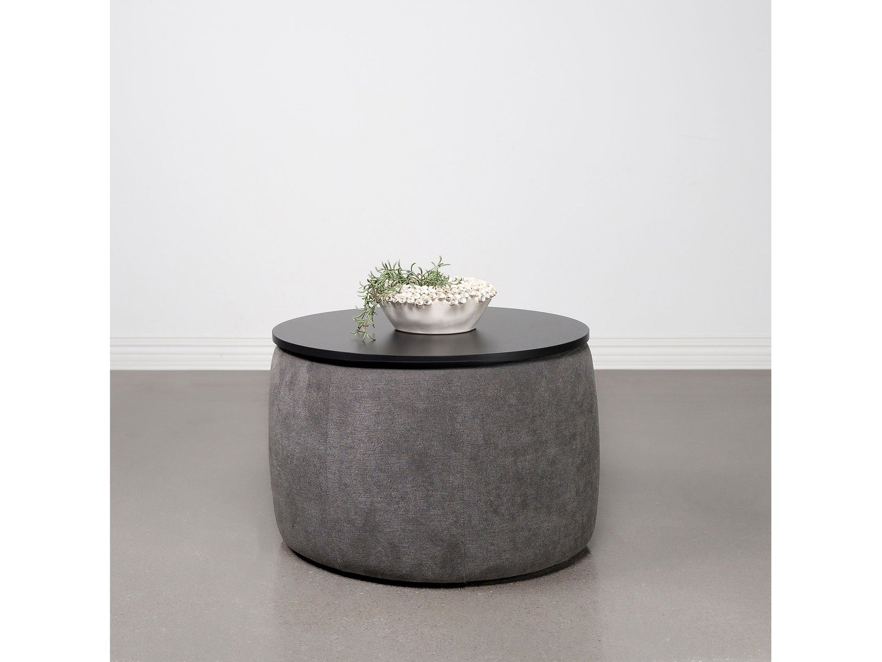 Tesoro Grey Ottoman - Ornate Home