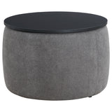 Tesoro Grey Ottoman - Ornate Home