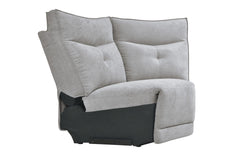 Tesoro Mist Gray 6-Piece Modular Power Reclining Sectional with Right Chaise - Ornate Home