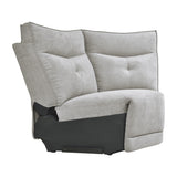 Tesoro Mist Gray 6-Piece Modular Power Reclining Sectionals - Ornate Home