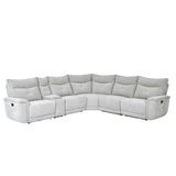 Tesoro Mist Gray 6-Piece Modular Reclining Sectional - Ornate Home