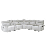Tesoro Mist Gray 6-Piece Modular Reclining Sectional - Ornate Home