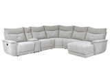 Tesoro Mist Gray 6-Piece Modular Reclining Sectional with Right Chaise - Ornate Home