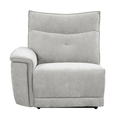 Tesoro Mist Gray 6-Piece Modular Reclining Sectional with Right Chaise - Ornate Home