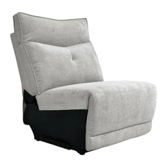 Tesoro Mist Gray 6-Piece Modular Reclining Sectional with Right Chaise - Ornate Home