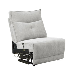 Tesoro Mist Gray 6-Piece Modular Reclining Sectional with Right Chaise - Ornate Home