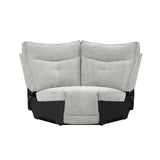 Tesoro Mist Gray 6-Piece Modular Reclining Sectional with Right Chaise - Ornate Home