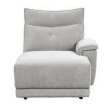 Tesoro Mist Gray 6-Piece Modular Reclining Sectional with Right Chaise - Ornate Home