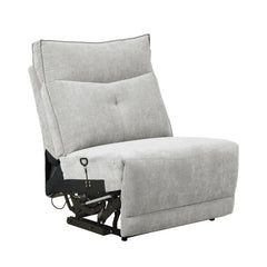 Tesoro Mist Gray 6-Piece Modular Reclining Sectional with Right Chaise - Ornate Home