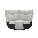 Tesoro Mist Gray 6-Piece Modular Reclining Sectional with Right Chaise - Ornate Home