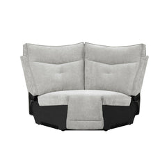 Tesoro Mist Gray 6-Piece Modular Reclining Sectional with Right Chaise - Ornate Home