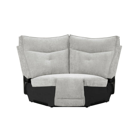 Tesoro Mist Gray 6-Piece Modular Reclining Sectional with Right Chaise - Ornate Home