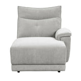 Tesoro Mist Gray 6-Piece Modular Reclining Sectional with Right Chaise - Ornate Home