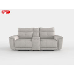 Tesoro Mist Gray Power Double Reclining Loveseat - Ornate Home
