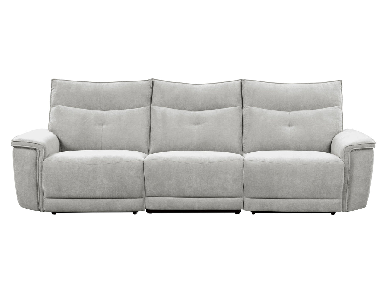 Tesoro Mist Gray Power Double Reclining Sofas - Ornate Home