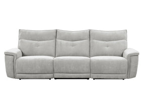 Tesoro Mist Gray Power Double Reclining Sofas - Ornate Home