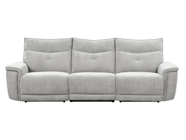 Tesoro Mist Gray Power Double Reclining Sofas - Ornate Home