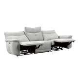 Tesoro Mist Gray Power Double Reclining Sofas - Ornate Home