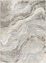 Tess Gray & Brown Marble Area Rug - Clearance - Ornate Home