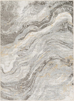 Tess Gray & Brown Marble Area Rug - Clearance - Ornate Home