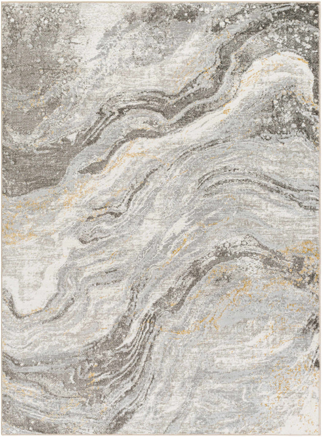 Tess Gray & Brown Marble Area Rug - Clearance - Ornate Home