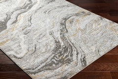 Tess Gray & Brown Marble Area Rug - Clearance - Ornate Home