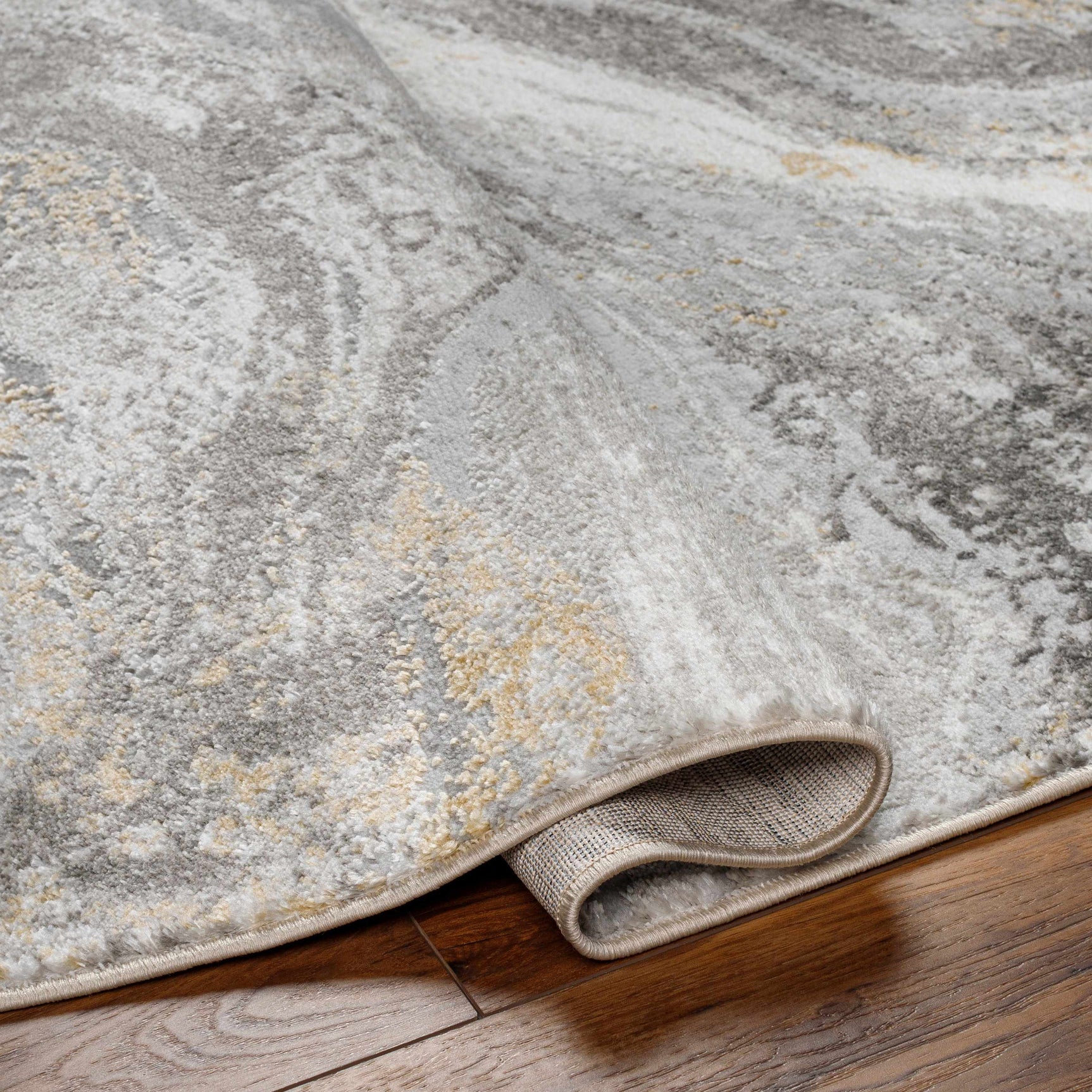 Tess Gray & Brown Marble Area Rug - Clearance - Ornate Home