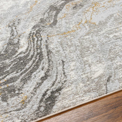 Tess Gray & Brown Marble Area Rug - Clearance - Ornate Home