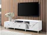 Tessa White Tv Stand - Ornate Home