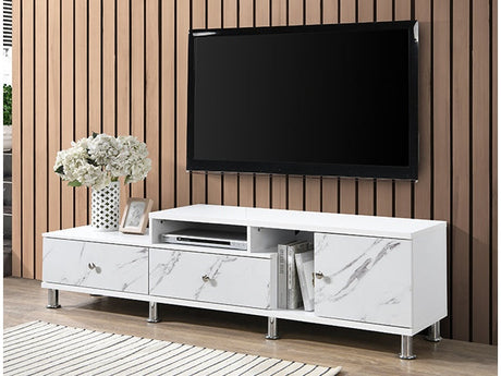 Tessa White Tv Stand - Ornate Home