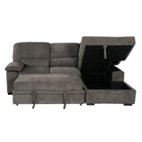 Tessaro Dark Gray Right-Facing Sleeper Sectional w/ Storage - Ornate Home