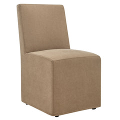 Tessera Almond Upholstered Linen-Blend Slipcovered Dining Chair - Ornate Home