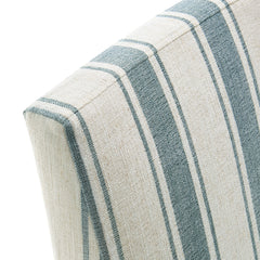 Tessera Blue Stripe Striped Slipcovered Dining Side Chair - Ornate Home