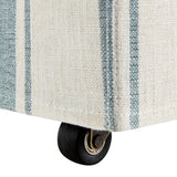 Tessera Blue Stripe Striped Slipcovered Dining Side Chair - Ornate Home
