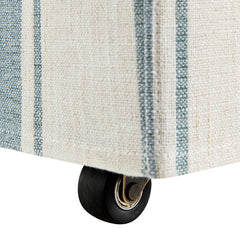 Tessera Blue Stripe Striped Slipcovered Dining Side Chair - Ornate Home