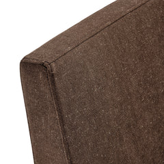 Tessera Cocoa Upholstered Linen-Blend Slipcovered Dining Chair - Ornate Home