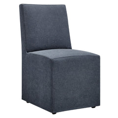 Tessera Denim Upholstered Linen-Blend Slipcovered Dining Chair - Ornate Home