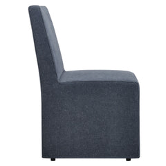 Tessera Denim Upholstered Linen-Blend Slipcovered Dining Chair - Ornate Home