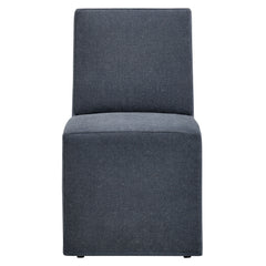 Tessera Denim Upholstered Linen-Blend Slipcovered Dining Chair - Ornate Home