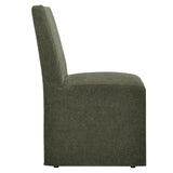 Tessera Sage Upholstered Linen-Blend Slipcovered Dining Chair - Ornate Home