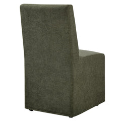 Tessera Sage Upholstered Linen-Blend Slipcovered Dining Chair - Ornate Home