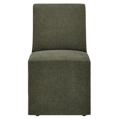 Tessera Sage Upholstered Linen-Blend Slipcovered Dining Chair - Ornate Home
