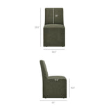 Tessera Sage Upholstered Linen-Blend Slipcovered Dining Chair - Ornate Home