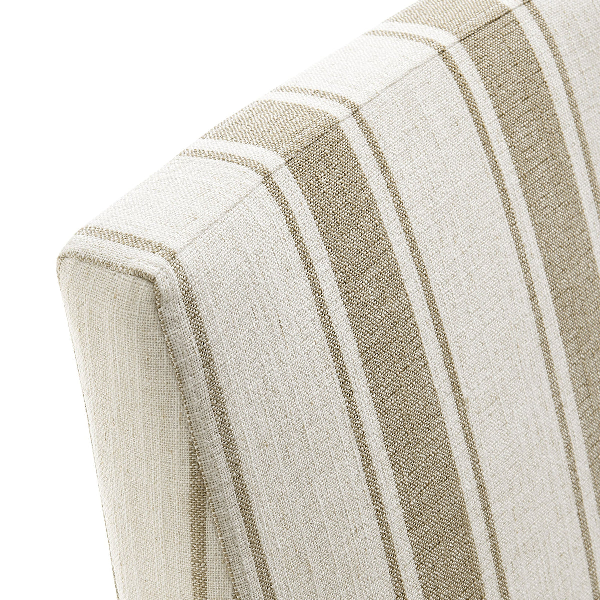 Tessera Tan Stripe Striped Slipcovered Dining Side Chair - Ornate Home