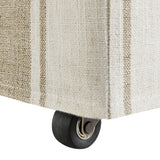 Tessera Tan Stripe Striped Slipcovered Dining Side Chair - Ornate Home