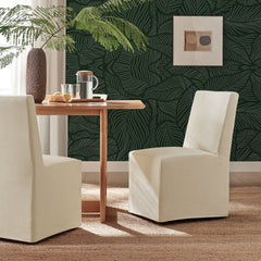 Tessera Upholstered Linen-Blend Slipcovered Dining Chair - Ornate Home
