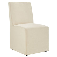 Tessera Upholstered Linen-Blend Slipcovered Dining Chair - Ornate Home