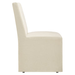 Tessera Upholstered Linen-Blend Slipcovered Dining Chair - Ornate Home