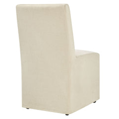Tessera Upholstered Linen-Blend Slipcovered Dining Chair - Ornate Home